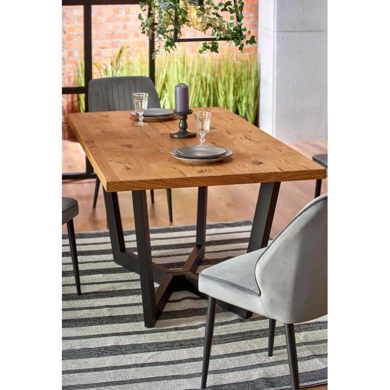 Table extension MASSIVE light oak/black