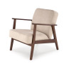 Armchair MILANO 1S beige dark walnut
