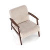 Armchair MILANO 1S beige dark walnut