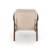 Armchair MILANO 1S beige dark walnut