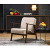 Armchair MILANO 1S beige dark walnut