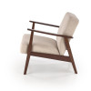 Armchair MILANO 1S beige dark walnut
