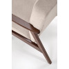 Armchair MILANO 1S beige dark walnut