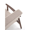 Armchair MILANO 1S beige dark walnut