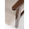Armchair MILANO 1S beige dark walnut