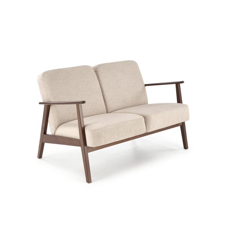 Sofa MILANO 2S beige dark walnut