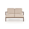 Sofa MILANO 2S beige dark walnut