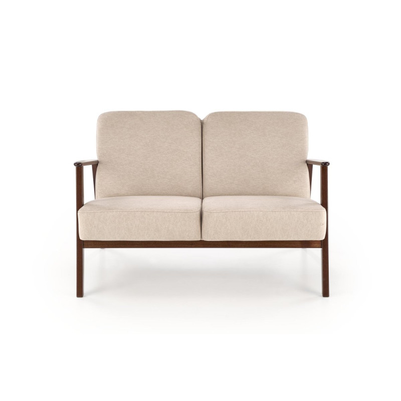 Sofa MILANO 2S beige dark walnut