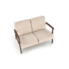 Sofa MILANO 2S beige dark walnut