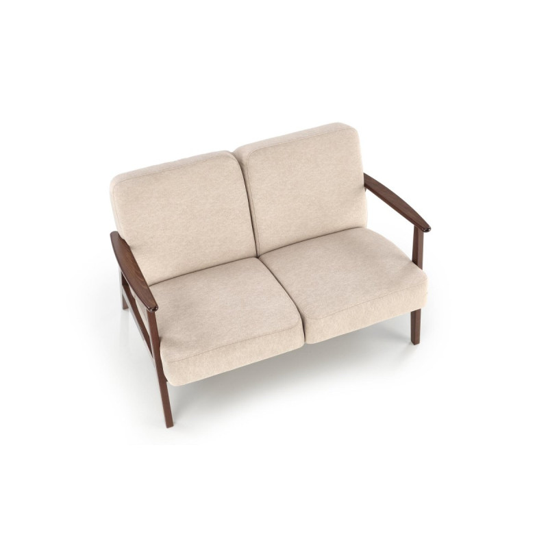 Sofa MILANO 2S beige dark walnut