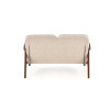 Sofa MILANO 2S beige dark walnut