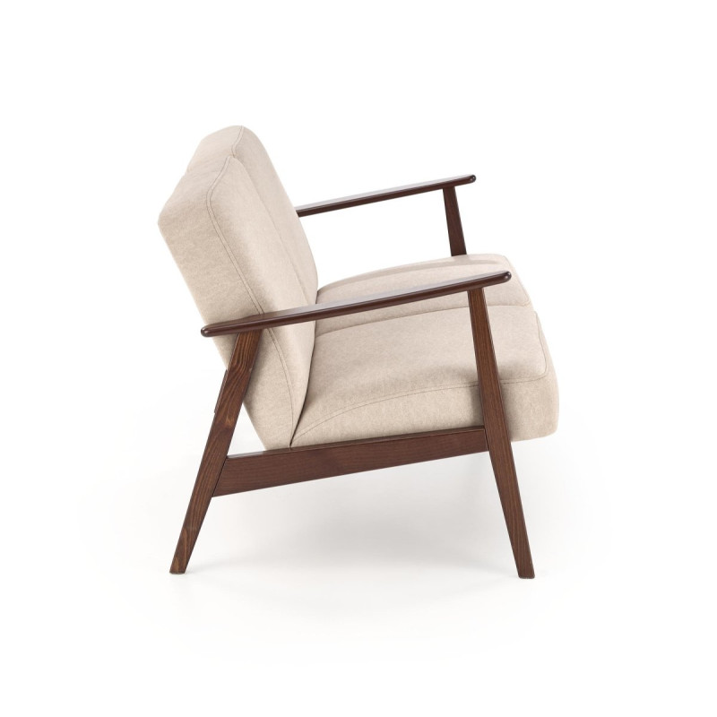 Sofa MILANO 2S beige dark walnut