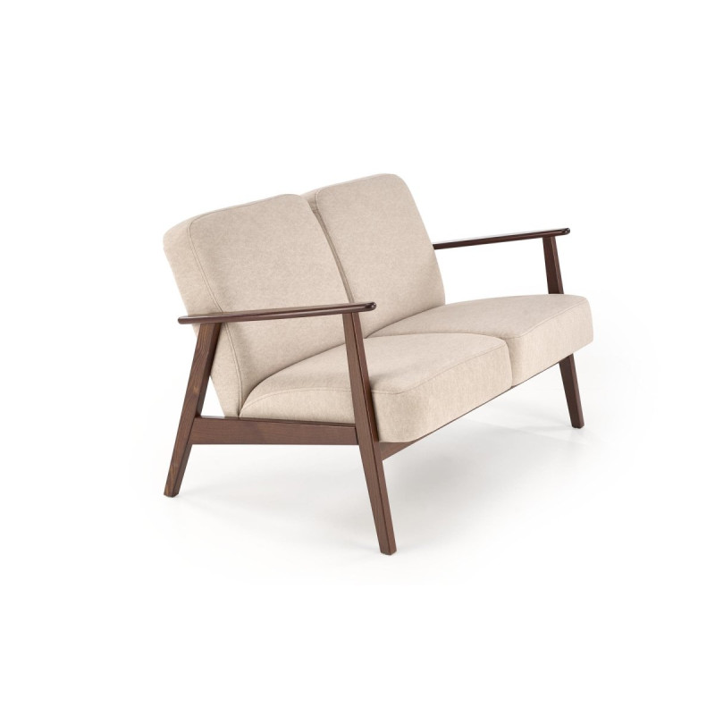 Sofa MILANO 2S beige dark walnut