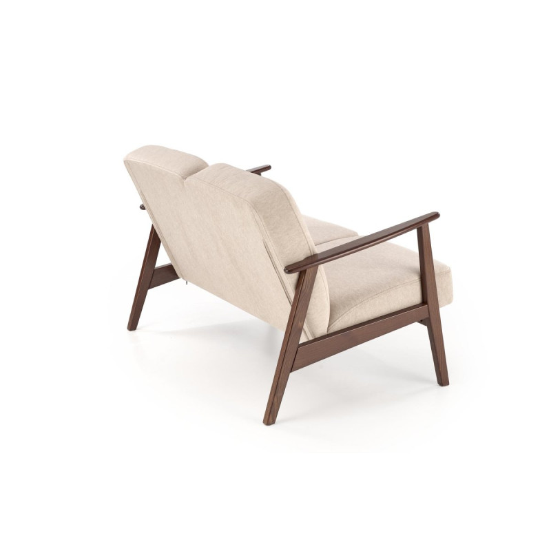 Sofa MILANO 2S beige dark walnut