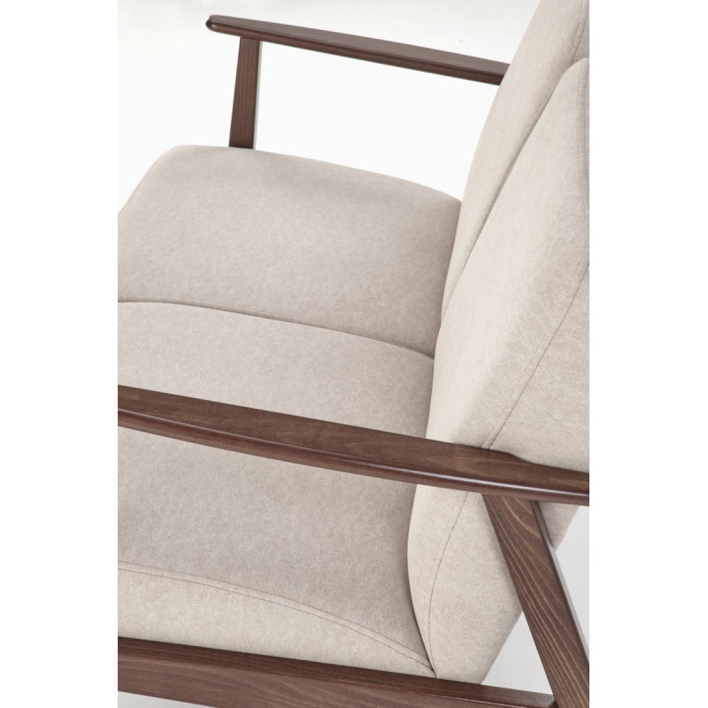 Sofa MILANO 2S beige dark walnut