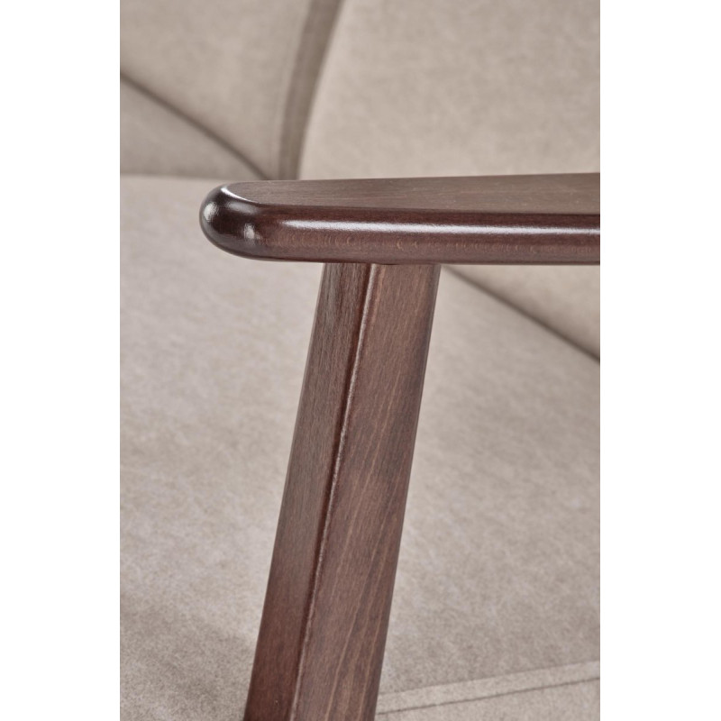Sofa MILANO 2S beige dark walnut