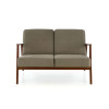 Sofa MILANO 2S olive CASTEL#39/dark walnut
