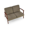 Sofa MILANO 2S olive CASTEL#39/dark walnut