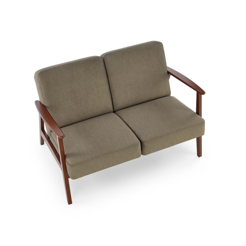 Sofa MILANO 2S olive CASTEL#39/dark walnut