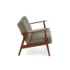 Sofa MILANO 2S olive CASTEL#39/dark walnut