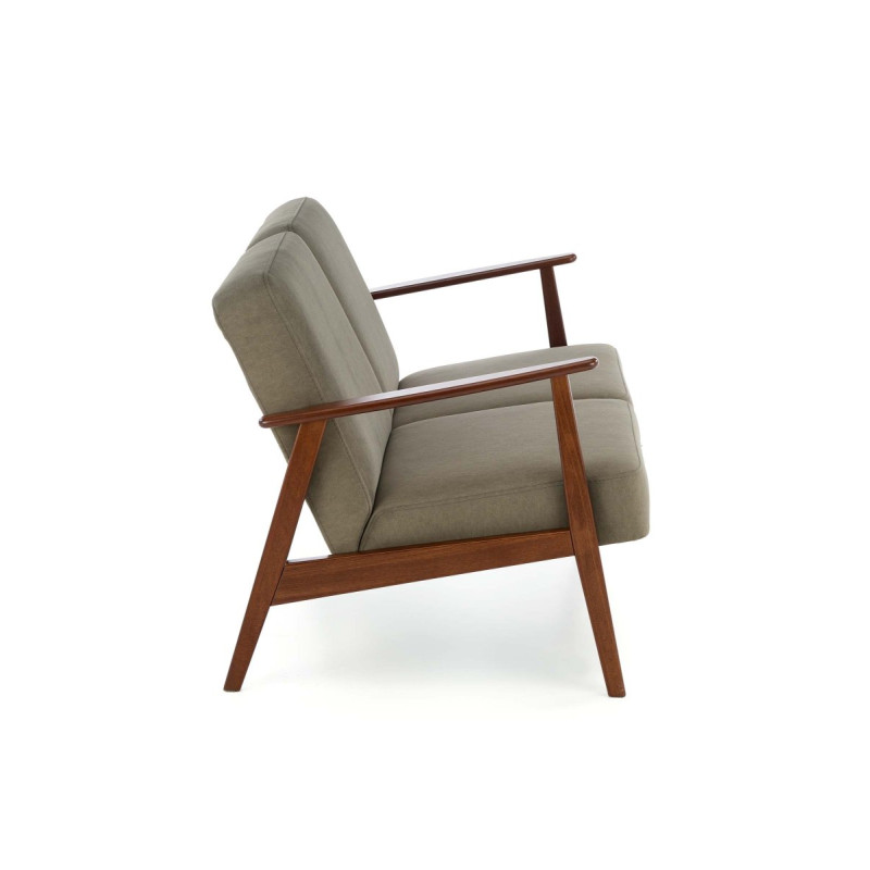 Sofa MILANO 2S olive CASTEL#39/dark walnut