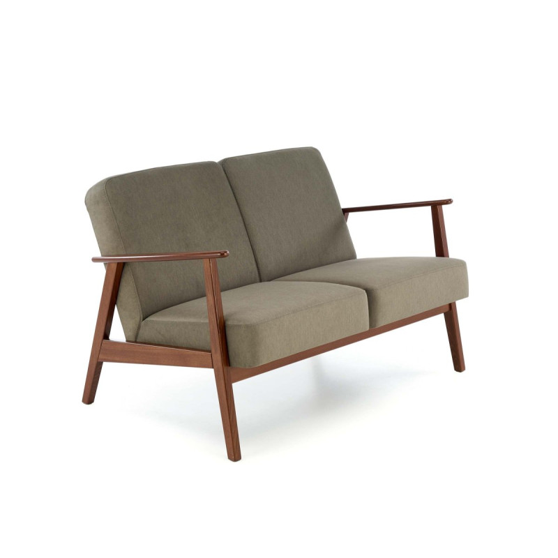 Sofa MILANO 2S olive CASTEL#39/dark walnut