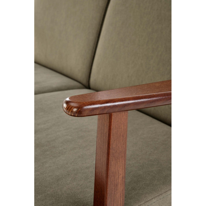 Sofa MILANO 2S olive CASTEL#39/dark walnut