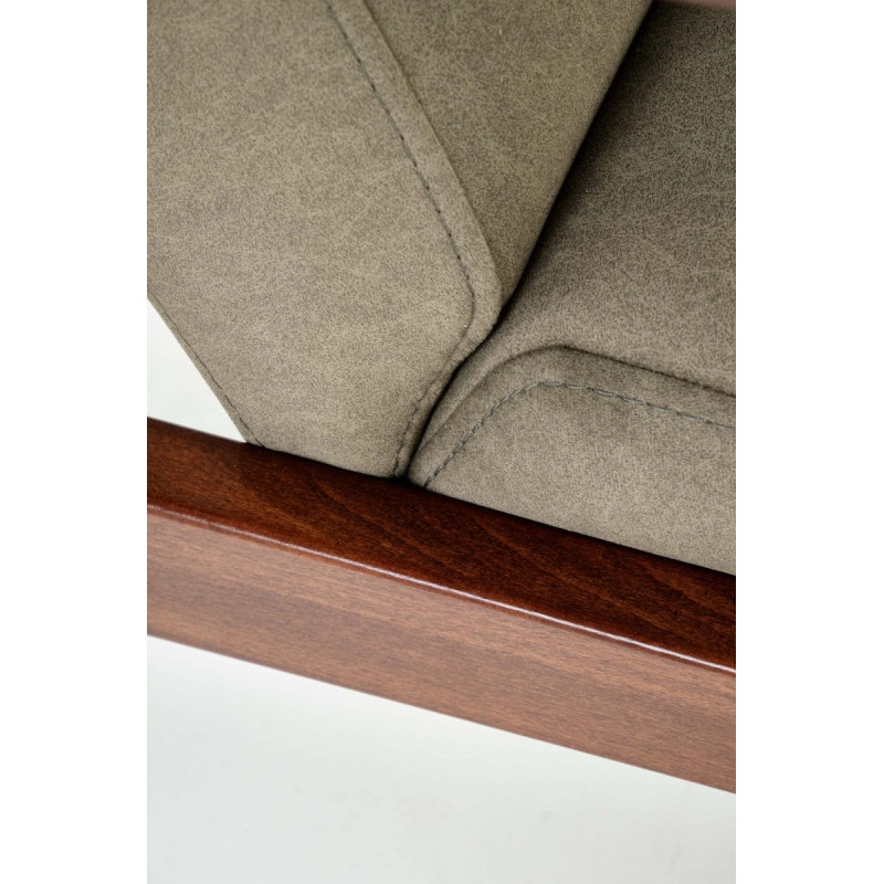 Sofa MILANO 2S olive CASTEL#39/dark walnut