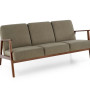 Sofa MILANO 3S olive CASTEL#39/dark walnut