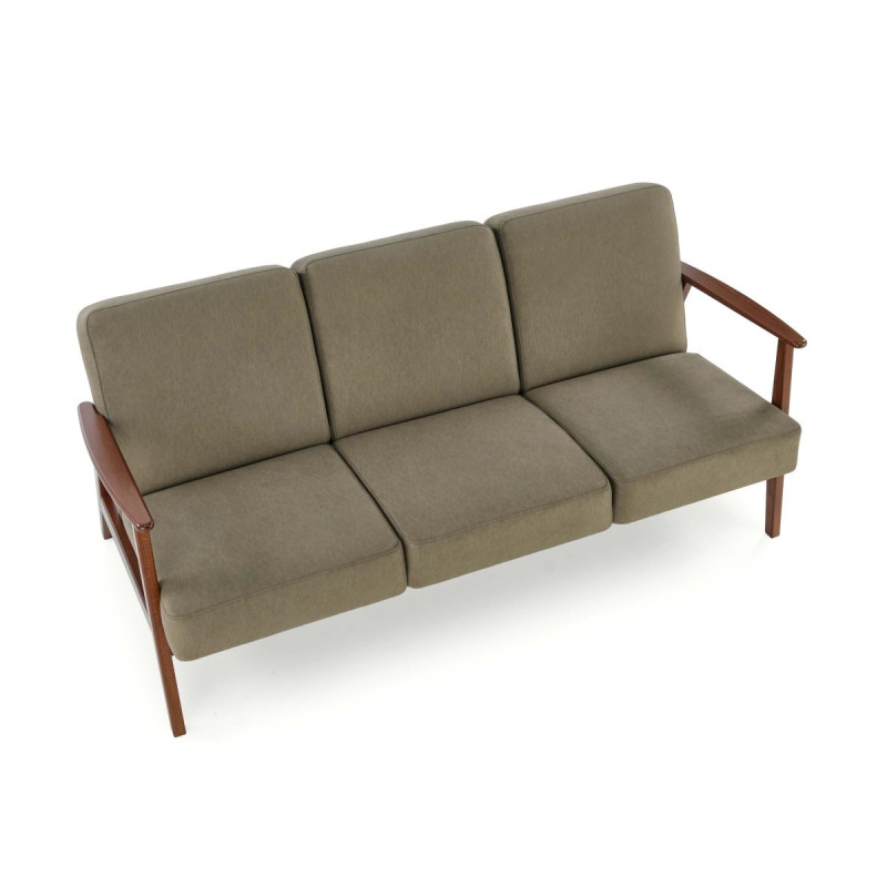 Diivan MILANO 3S olive CASTEL#39/tume pähkel