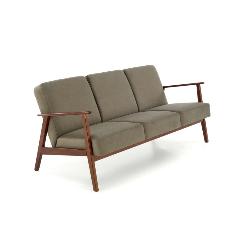 Diivan MILANO 3S olive CASTEL#39/tume pähkel