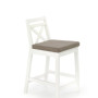 Bar stool BORYS white/