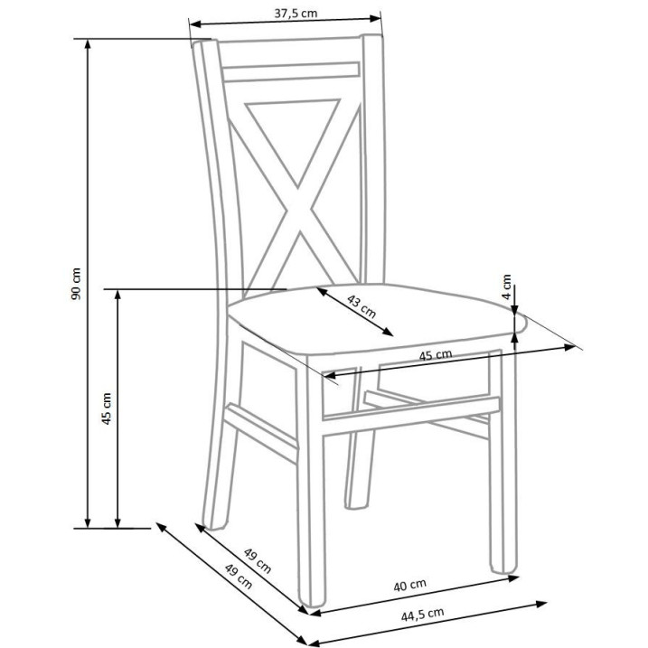 Стул DARIUSZ 2 color темный орех