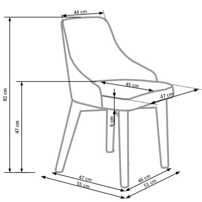 Chair TOLEDO color honey oak