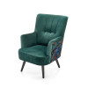 Armchair PAGONI color dark green / black