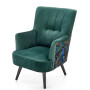 Armchair PAGONI color dark green / black
