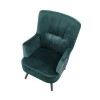 Armchair PAGONI color dark green / black