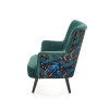 Armchair PAGONI color dark green / black