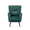 Armchair PAGONI color dark green / black