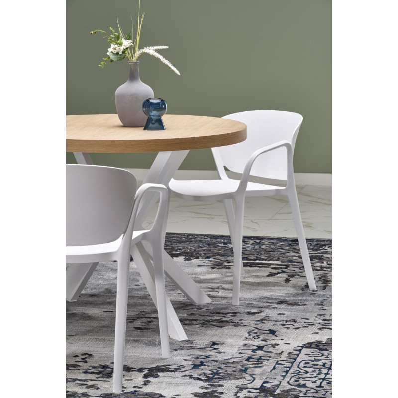 Table extension PERONI gold oak/white