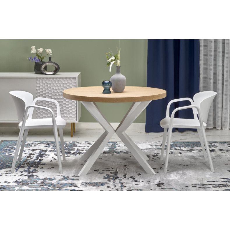 Table extension PERONI gold oak/white