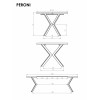 Table extension PERONI walnut/black