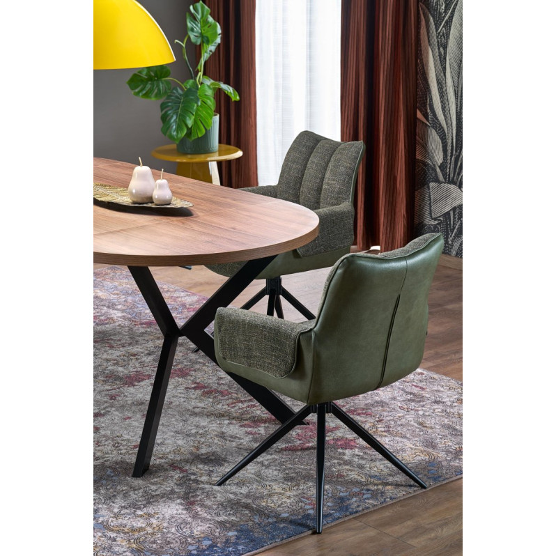 Table extension PERONI walnut/black
