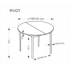 Table extension PIVOT top - artiSofan oak legs - black