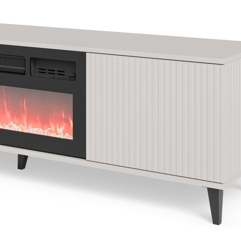 TV-alus RANDOM 2 RTV-K with fireplace 180 cm kašmiir/pähkel/must
