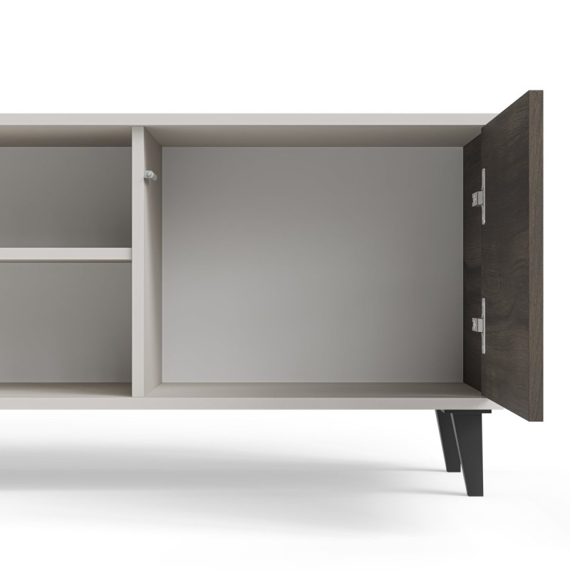 TV-alus RANDOM 2 RTV-K with fireplace 180 cm kašmiir/pähkel/must