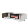TV-alus RANDOM 2 RTV-K with fireplace 180 cm kašmiir/pähkel/must
