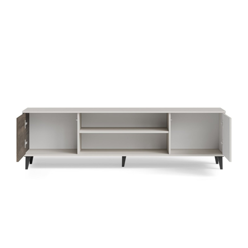 TV-alus RANDOM 2 RTV-K with fireplace 180 cm kašmiir/pähkel/must