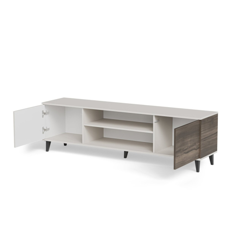 TV-alus RANDOM 2 RTV-K with fireplace 180 cm kašmiir/pähkel/must