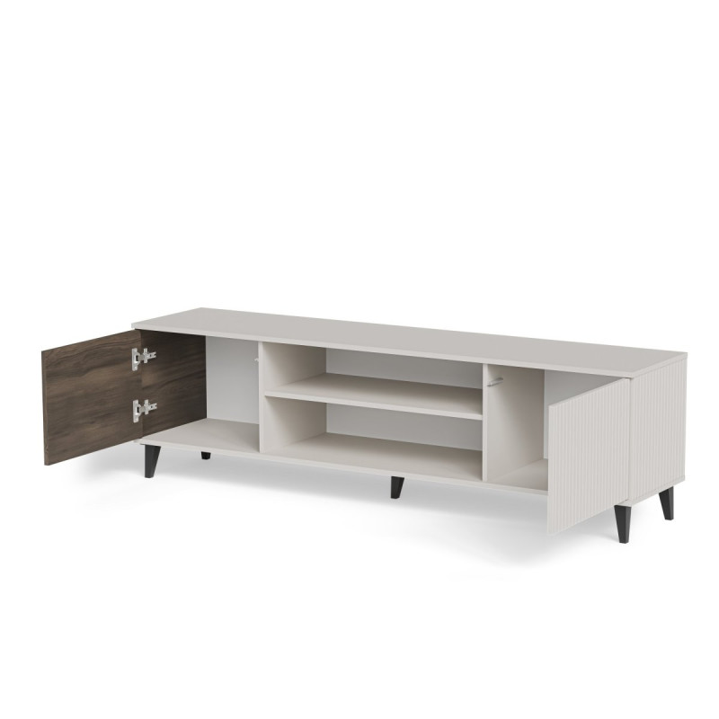 TV-alus RANDOM 2 RTV-K with fireplace 180 cm kašmiir/pähkel/must
